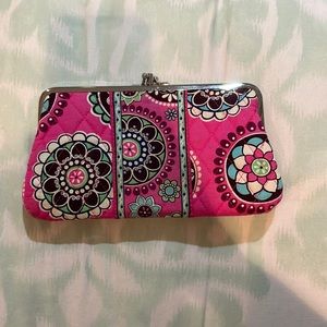 Vera Bradley pink cupcakes framed clutch